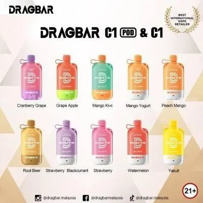 DRAGBAR C1 PREFILLED POD KIT 10K DISPOSABLE DEVICE