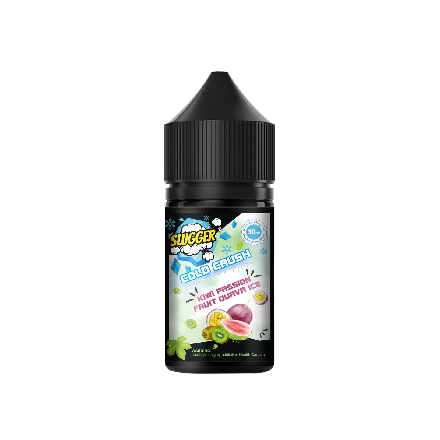 SLUGGER COLD CRUSH SERIES KIWI PASSIONFRUIT GUAVA ICE 30ML NIC SALT