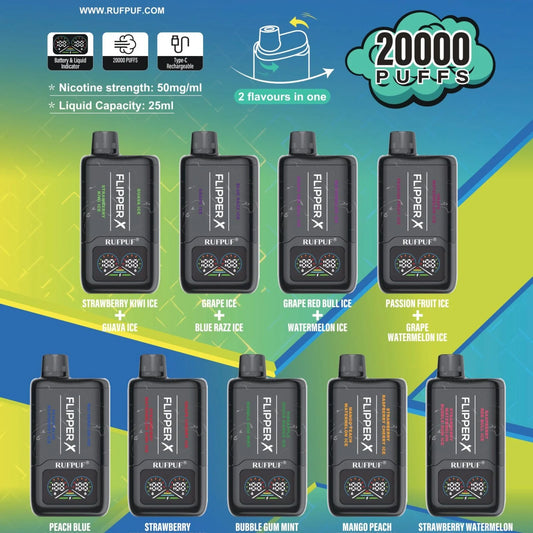 FLIPPER X DISPOSABLE 20000 PUFFS BY RUFPUF (2 IN 1)