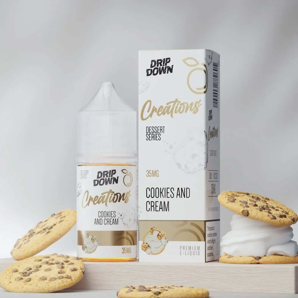 DRIP DOWN CREATIONS COOKIES & CREAM 30ML NIC SALT