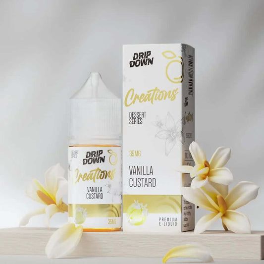 DRIP DOWN CREATIONS VANILLA CUSTARD 30ML NIC SALT