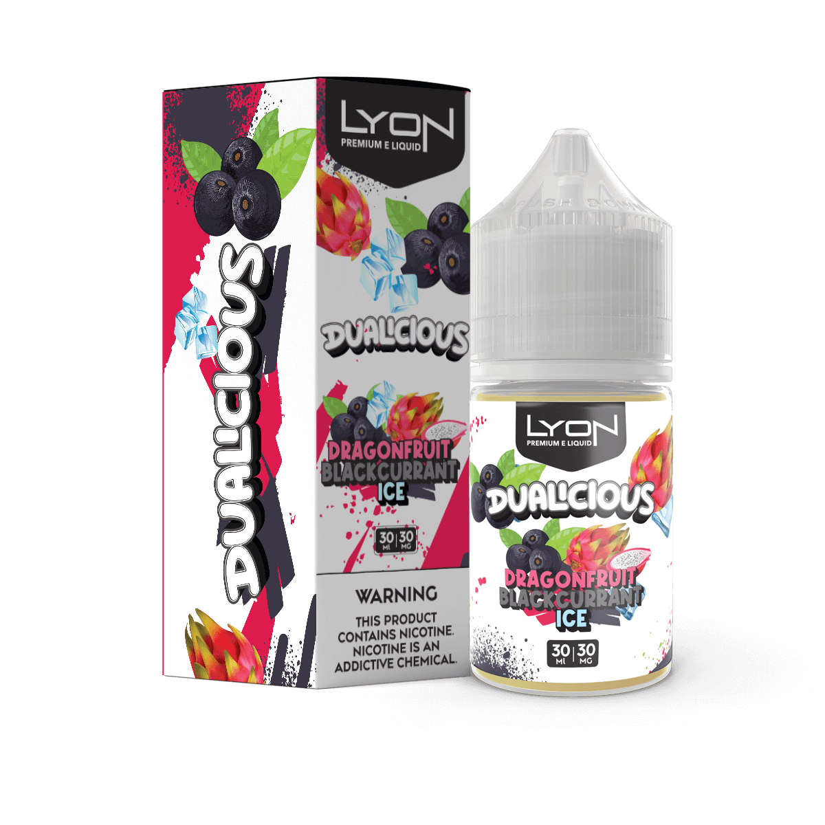LYON DUALICIOUS DRAGONFRUIT BLACKCURRANT 30ML NIC SALT
