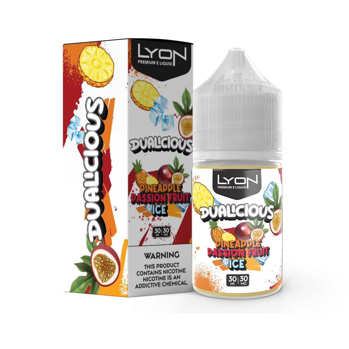 LYON DUALICIOUS PINEAPPLE PASISONFRUIT 30ML NIC SALT