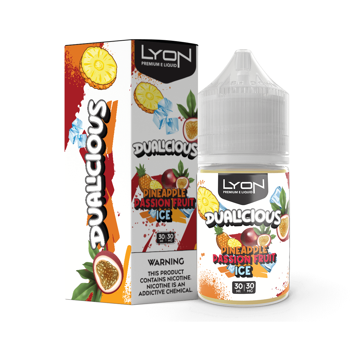 LYON DUALICIOUS PINEAPPLE PASISONFRUIT 30ML NIC SALT