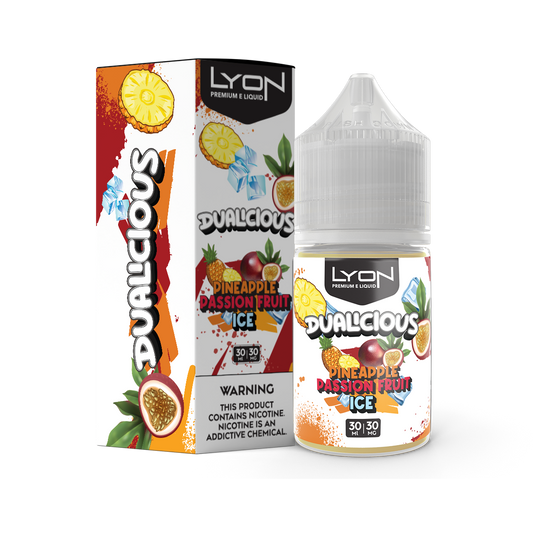 LYON DUALICIOUS PINEAPPLE PASISONFRUIT 30ML NIC SALT