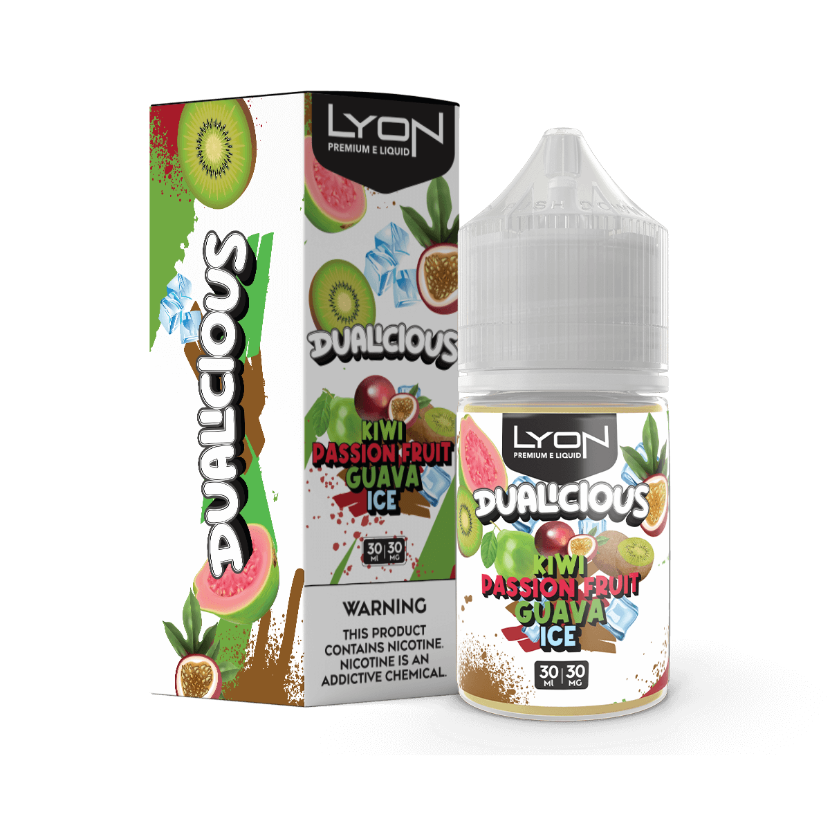 LYON DUALICIOUS KIWI PASSIONFRUIT GUAVA 30ML NIC SALT