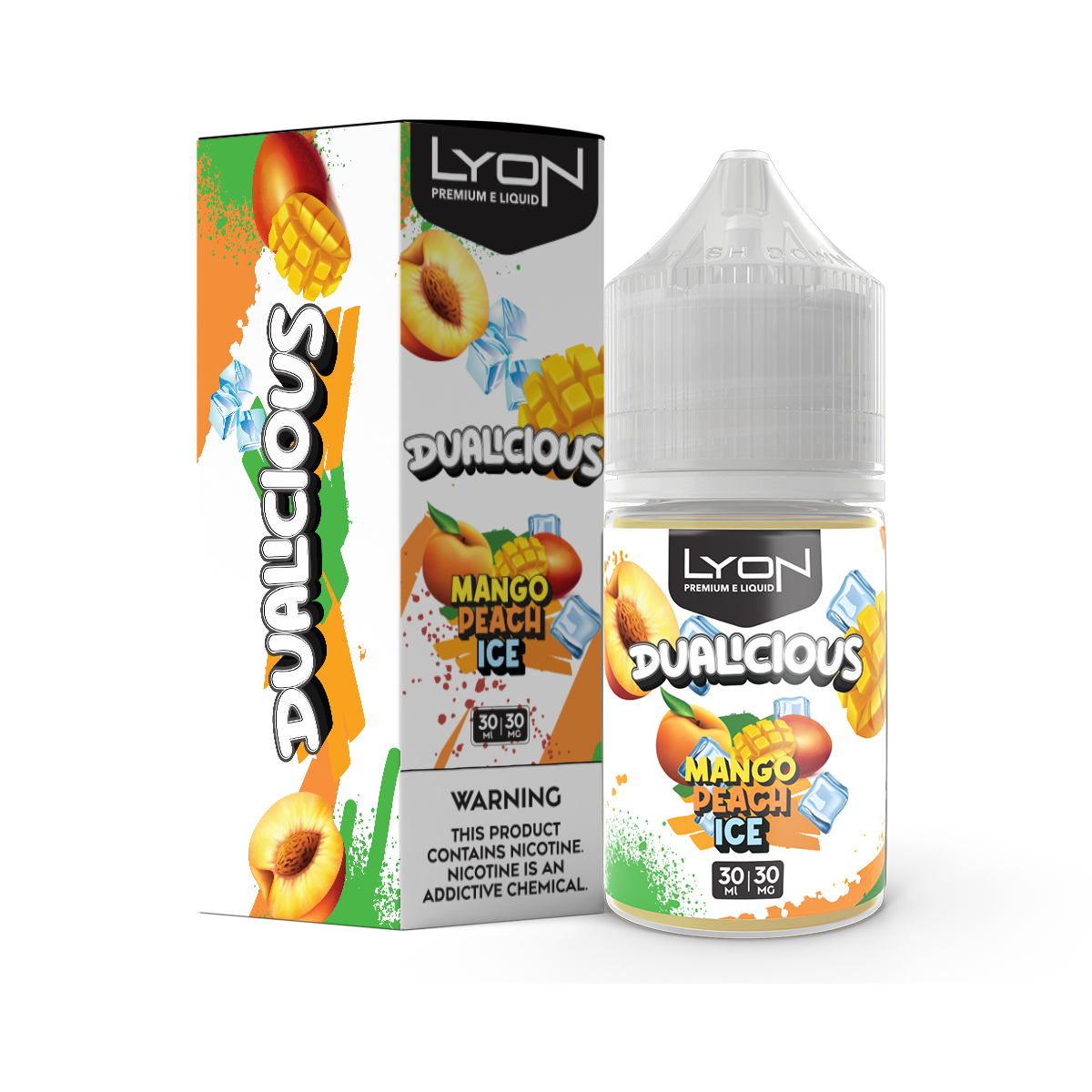LYON DUALICIOUS MANGO PEACH 30ML NIC SALT