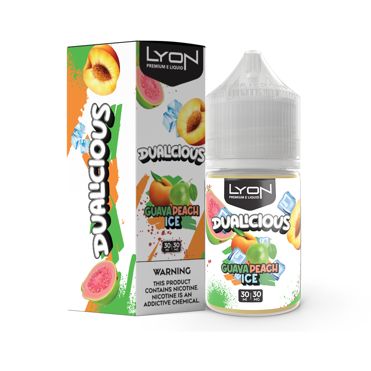 LYON DUALICIOUS GUAVA PEACH 30ML NIC SALT