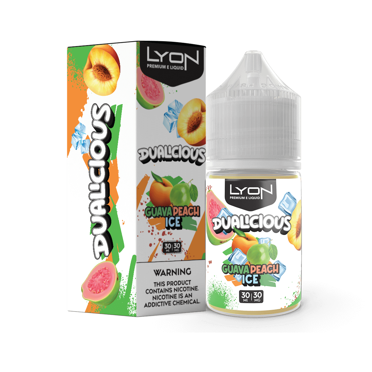 LYON DUALICIOUS GUAVA PEACH 30ML NIC SALT