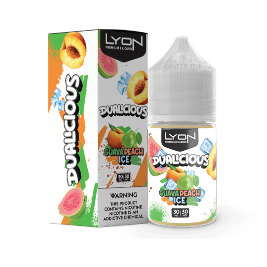 LYON DUALICIOUS GUAVA PEACH 30ML NIC SALT