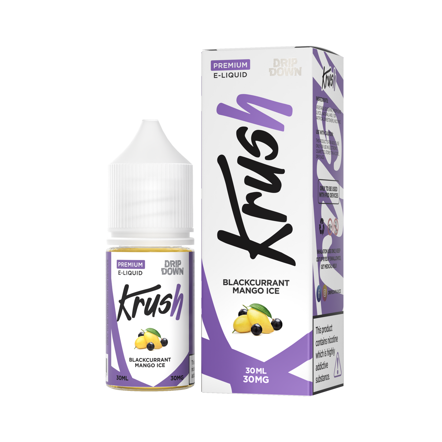 KRUSH BY DRIP DOWN BLACKCURRANT MANGO ICE 30ML