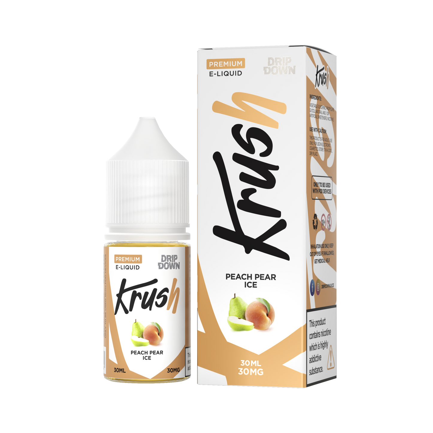 KRUSH BY DRIP DOWN PEACH PEAR ICE