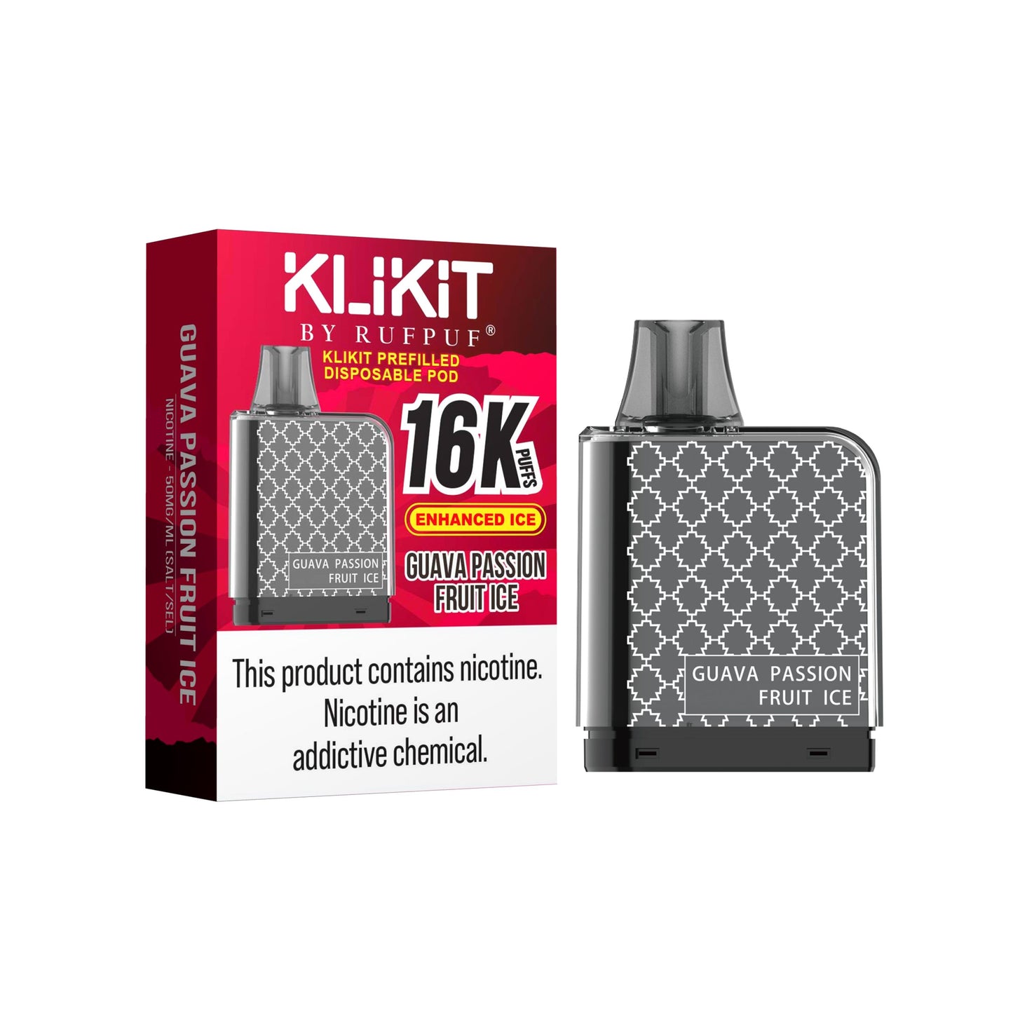KLIKIT PRE FILLED DISPOSABLE 16K PUFFS ENCHANCED ICE