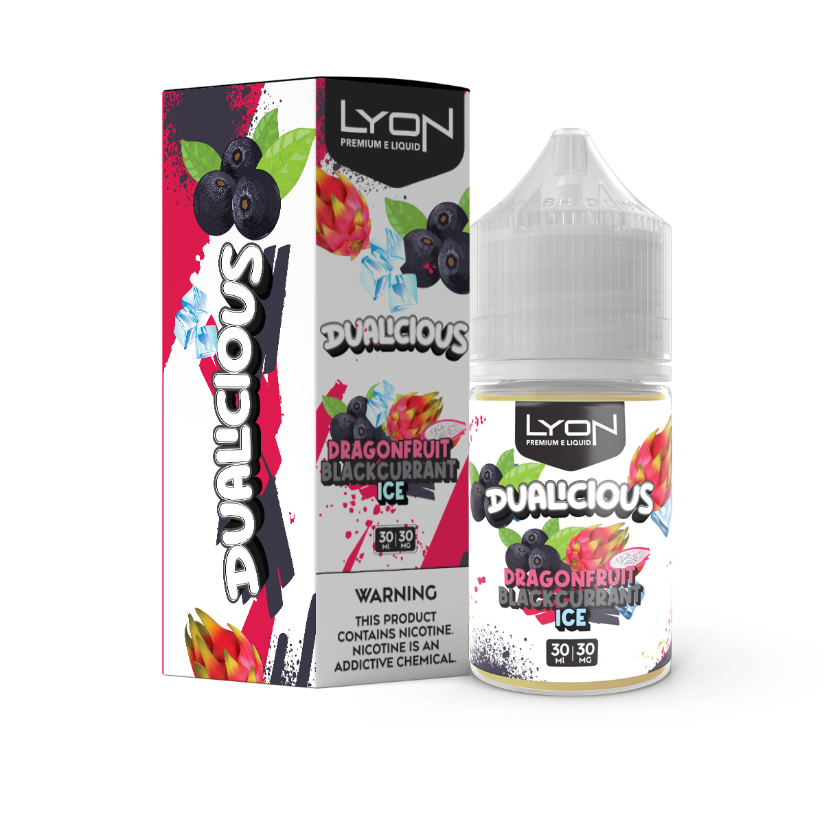 LYON DUALICIOUS DRAGONFRUIT BLACKCURRANT 30ML NIC SALT