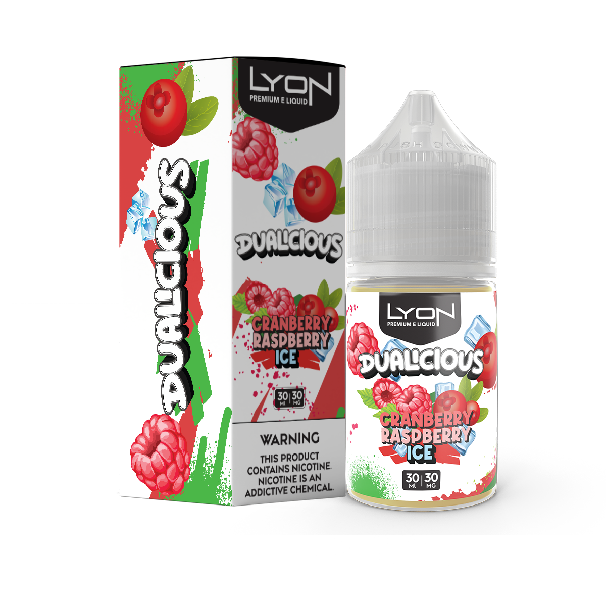 LYON DUALICIOUS CRANBERRY RASPBERRY 30ML NIC SALT