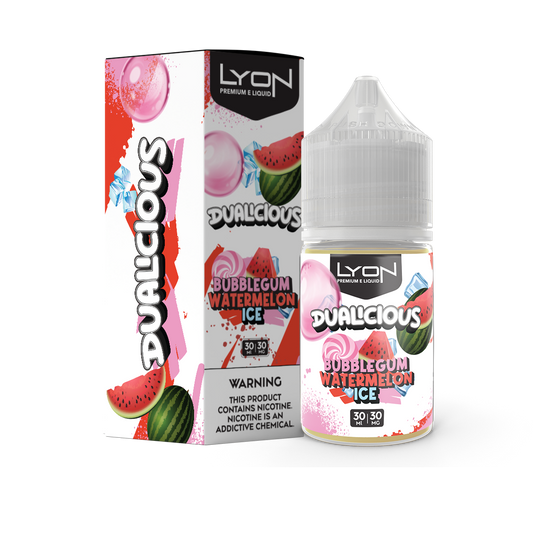 LYON DUALICIOUS BUBBLEGUM WATERMELON 30ML NIC SALT
