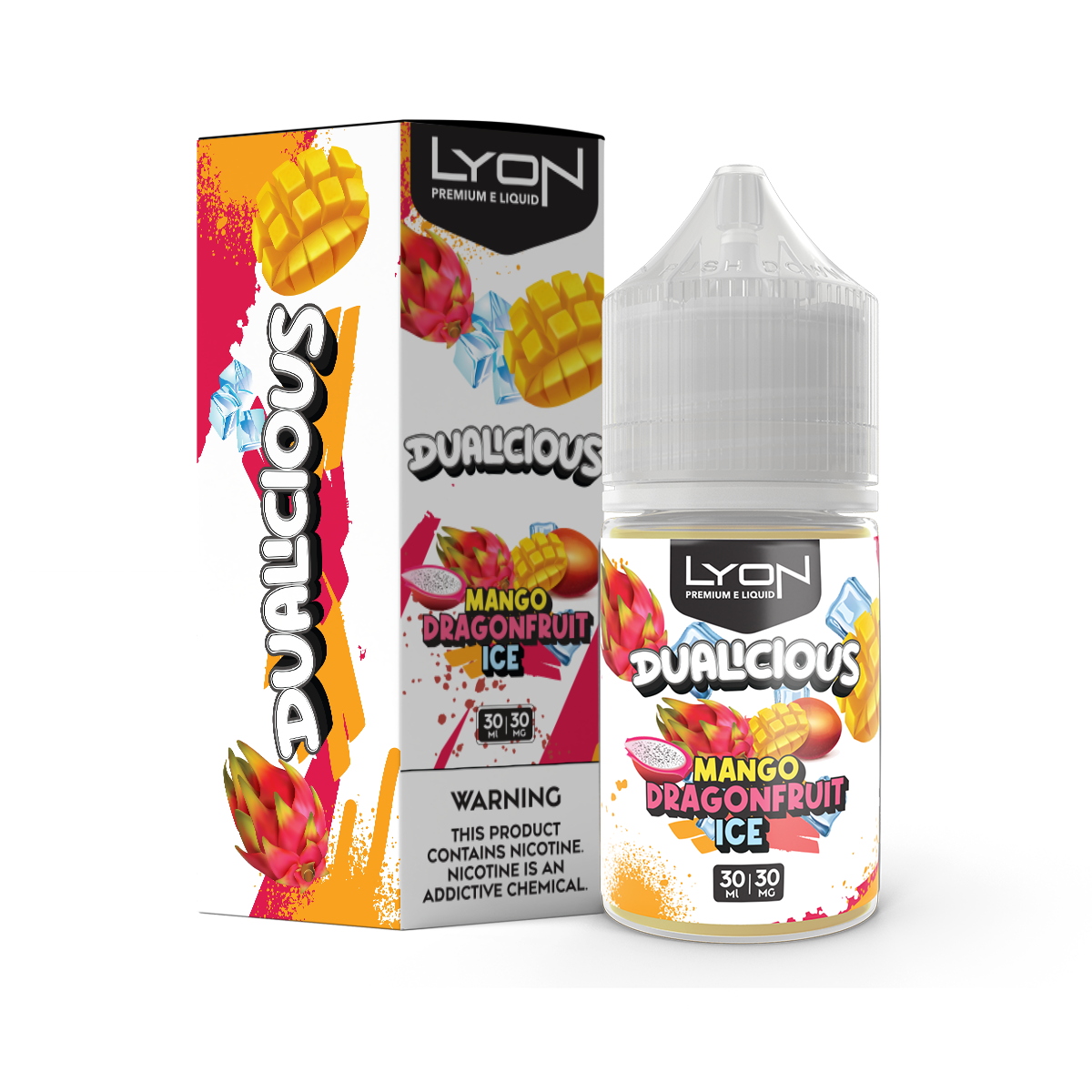 LYON DUALICIOUS MANGO DRAGONFRUIT 30ML NIC SALT