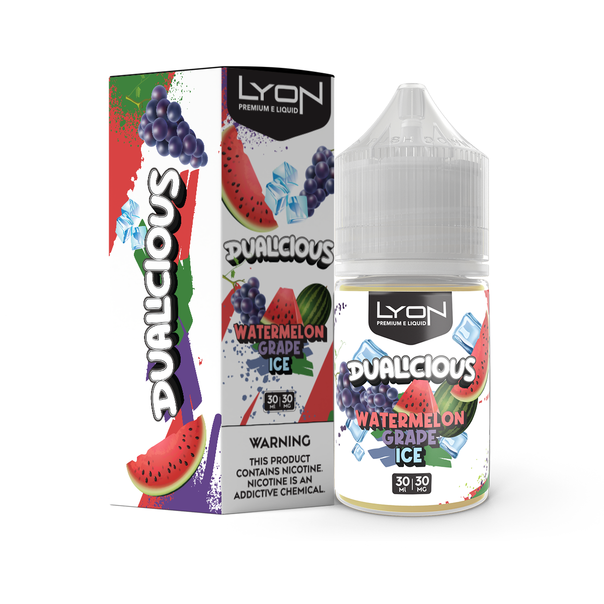 LYON DUALICIOUS WATERMELON GRAPE 30ML NIC SALT