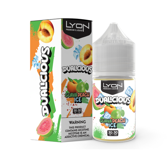 LYON DUALICIOUS GUAVA PEACH 30ML NIC SALT