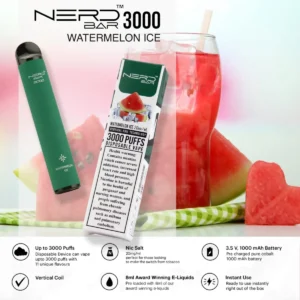 NERD BAR 3000 PUFFS WATERMELON ICE 20MG