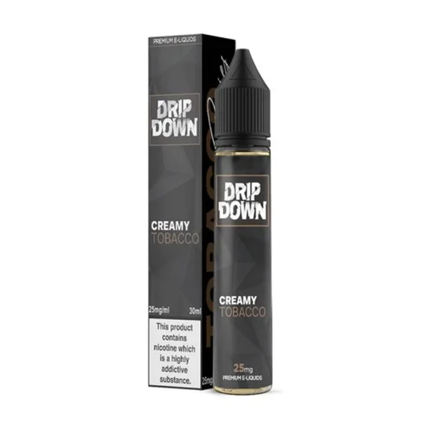 DRIP DOWN CREAMY TOBACCO 30ML SALT NICOTINE