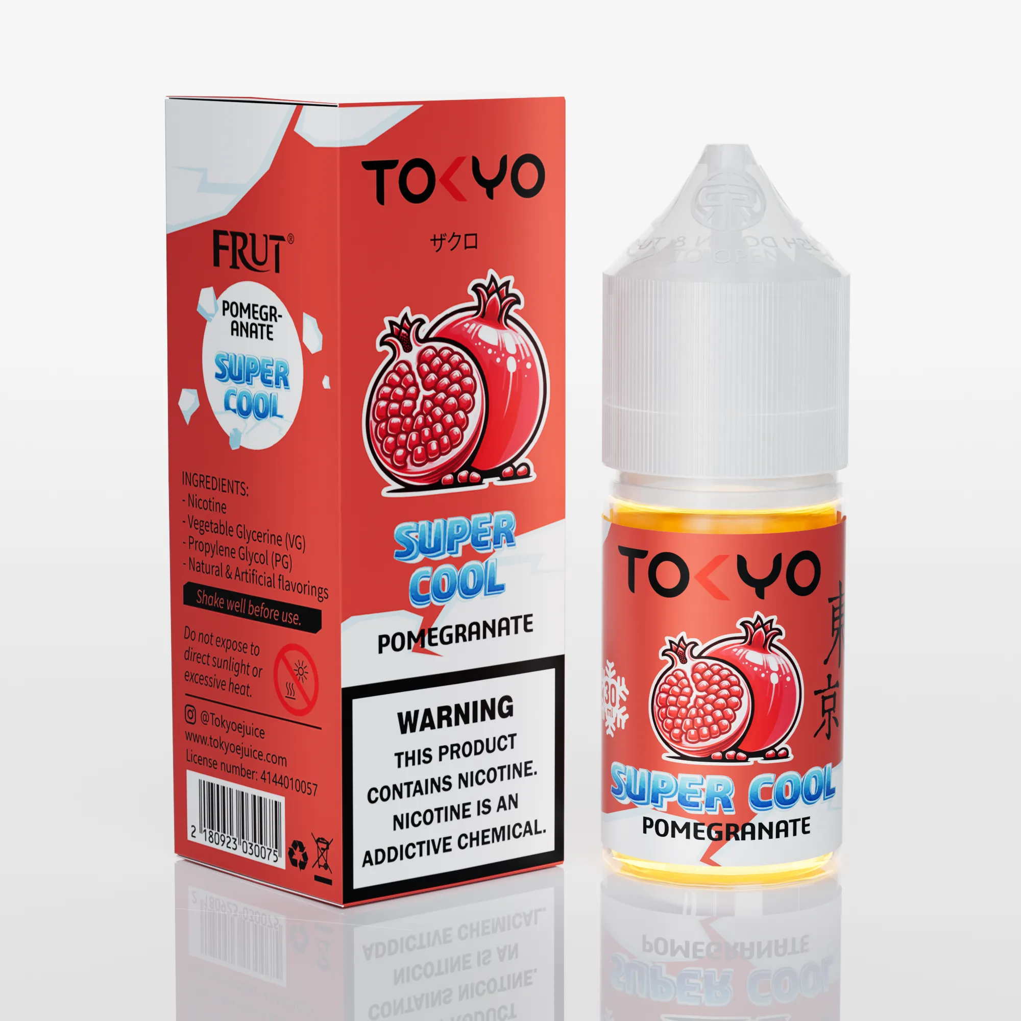 TOKYO SUPER COOL POMEGRANATE 30ML SALT NICOTINE